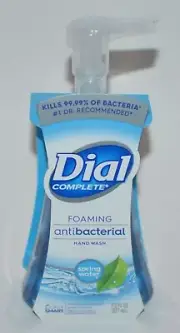 DIAL COMPLETE SPRING WATER FOAMING HAND SOAP WASH ANTIBACTERIA 7.5OZ FOAM