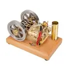 MINI 5CC Horizontal Twin Cylinder Engine Model Kits Science Educational Toys