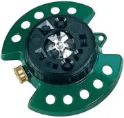 Metal Base, Green ColorStorm 9-Pattern Turret Sprinkler with Heavy-Duty Meta