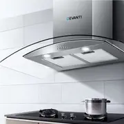 Devanti 900mm Range Hood 90cm Rangehood Glass Canopy