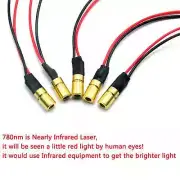 50pcs Infrared 780nm 3mW Focusable Dot IR 3V Laser Diode Module 6x10mm