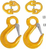 2X 6/8/12mm Hammerlock + Eye Sling Hook Chain Caravan Trailer Connecting Extend (2 * 12mm（3.15TON）)