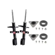 2x Front KYB Shock Absorbers + Strut Mount Kit for Renault Clio MK III RS 2010