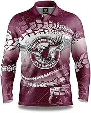[Ashtabula] NRL 2021 Trax Off Road Camping Polo Tee Shirt - Manly Sea Eagles - Adult