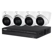 Dahua 4 x 8MP DH-IPC-HDW3866EMP-S-AUS Turret Security CCTV Kit 4CH Wizsense NVR