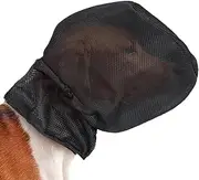 Dog Field Net, Dog Safety Cover, Adjustable Head Nylon Protector, Lightweight Breathable Design, Pet Muzzle for Medium to Large Breed Dogs Thorn Protection