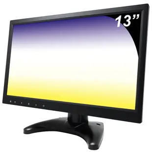 【CHICHIAU】13吋薄型多功能IPS LED液晶螢幕顯示器(AV、VGA、HDMI、USB)