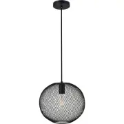 Living District LD2249BK Keller 1 Light 11 inch Black Pendant Ceiling Light