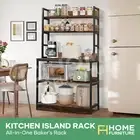 5 Tiers Microwave Oven Storage Shelf Stand Kitchen Bakers Rack Coffee Bar Table