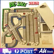 2024 Wooden Cribbage Wars Board Game Portable Cribbage Game for Family Travel D7