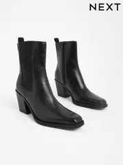 Black Forever Comfort® Leather Formal Western Boots (M07855) | $122