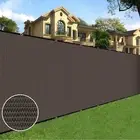 Privacy Screen Fence Heavy Duty Fencing Mesh Shade (6X50FT) - BROWN