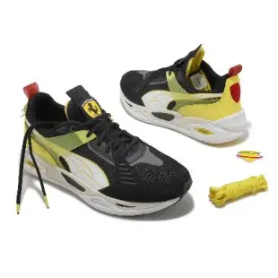 Puma 休閒鞋 Ferrari TRC Blaze 男鞋 黑 黃 麂皮 避震 義大利 法拉利 30732201