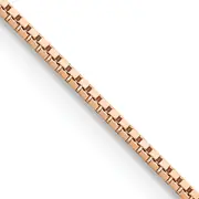 14K Rose Gold 18 Inch .95mm Box Link With Lobster Clasp Chain