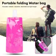 480ml Portable Ultralight Foldable Water Bag Soft Flask Bottle Water