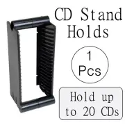 1pcs CD RACK / STAND Holds 20 CDs Shelf or wall mounting FISCHER PLASTIC