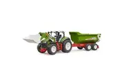Bruder ABS Tractor w/Frontloader/Tipping Trailer Farm Vehicle 79.5cm Toy 2y+