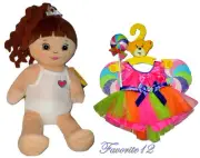 Build a Bear Honey Doll Lollipop Outfit 2012 Friends 2B Made Large 17" Plush Toy
