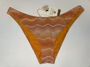 BILLABONG Women XL Orange HIKE SKIMPY Swim Bikini Bottom WAVE HELLO New