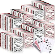 Zubebe 48 Pack Playing Cards Bulk Deck of Cards Jumbo Index Red and Black Standard Playing Poker Size Travel Playing Item for Activities Party Supplies Games Novelty Gift