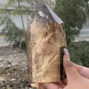 3.3LB Natural Smokey quratz Crystal Obelisk Tower Crystal Wand Point