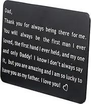 [Abaodam] Stainless Steel Wallet Clip Father's Day Engraved Cards Metal Decorative Wallet Insert