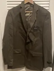 New Van Heusen Coat Blazer 2 Button Brown 40 Long
