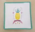 BRAND NEW MAGENTA "WELCOME" PINEAPPLE SQUARE PLATE TRAY Home Decor