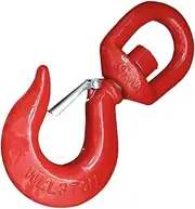 Generic Steel Pipe Hook Heavy Duty Hooks Swivel Hook for Industrial Use Swivel Eye Snap Hook Marine Swivel Hook Universal Rigging Hook Hoist Hook Snatch Block with Swivel Hook Red