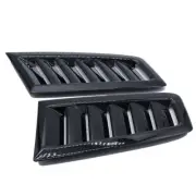 Car Hood Vent Scoop Kit Cold Air Flow Outlet Louvers Cooling Bonnet Cover Black