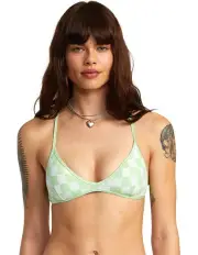 [RVCA] Peace Yang Triangle Crossback Bikini Top in Green