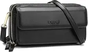 [Lanyani] Women Crossbody Wallet RFID Blocking,Phone Purse Wristlet Clutch Small Bag with Strap