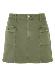 Paige Jessie Stretch-denim Mini Cargo Skirt - Green - 30 (W30 / UK12 / M) 30 (W30 / UK12 / M)