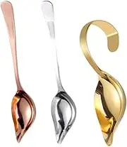 NAMOARLY Practical Stainless Steel Spoon Set 3pcs Saucier Sauce Dressing Spoons for Cooking Baking