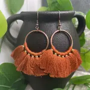 3” Bronze-tone Earring Set Bohemian Retro Drop Dangle New Free Ship A1179