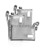 - Zipper Mesh Bags 7"x 5" Size S Clear Pouch for Storage Small Pack of 6 Grey