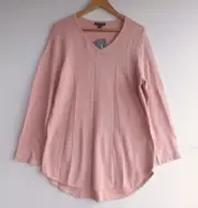 New Autograph Jumper S Plus Size Womens Pink Cotton Knit Pullover Long Sleeve