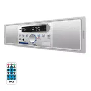 Pyle Stereo built in speakersPLMR7BTW Bluetooth Marine Receiver MP3/USB/SD AM/FM