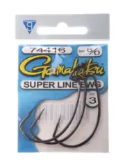 Gamakatsu Superline EWG Worm Hooks 6/0 Qty 3