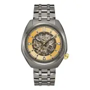 BULOVA GRAMMY SPECIAL EDITION GUNMETAL GOLD-TONE SKELETON DIAL WATCH 98A294 $995
