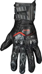 IXS RS-200 3.0, gloves women , color: Black/Grey/Red , size: S