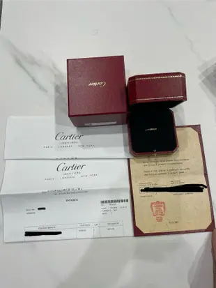 Cartier 1895玫瑰金訂婚、結婚鑽石戒指