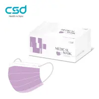 在飛比找Yahoo奇摩購物中心優惠-【CSD】中衛醫療口罩-成人平面-薰衣紫 (50片/盒)