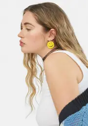 All Time Joy Smiley Face Drop Earrings