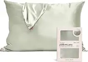 Kitsch 100% Satin Pillowcase with Zipper, Softer Than Silk Pillowcase for Hair & Skin, Cooling Pillow case, Satin Pillow Case Cover (Standard/Queen (1 Pack), Sage)
