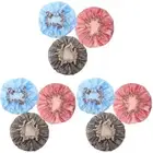 3 PCS Waterproof Shampoo Cap Women's Shower Caps Reusable