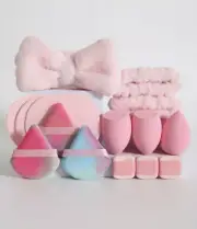 Makeup Tool Bundle Powder Puffs Headband Blender Sponge Mini Sponges Wristbands
