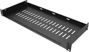 JINGCHENGMEI 1U Disassembled Vented Rack Shelf Universal Rack Tray No Lip for 19 Inches Network Cabinet or Server Rack (8 Inches Deep)