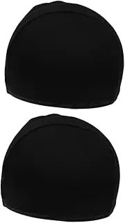 [SAFIGLE] Quick-Drying Bike Cap Black Helmet Liner Hat for Cycling Skull Cap 2 Pack