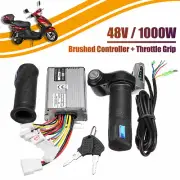 48V 1000W Brush Motor Speed Controller + Throttle Grip Electric Scooter E-Bike